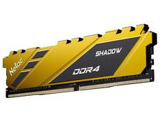 Модуль памяти Netac Shadow DDR4 DIMM 3200Mhz PC25600 CL16 - 8Gb Yellow NTSDD4P32SP-08Y