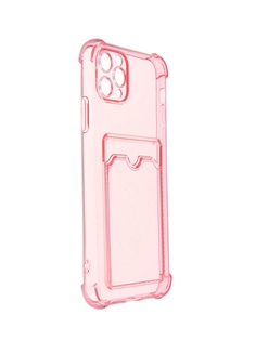 Чехол LuxCase для APPLE iPhone 11 Pro Max TPU с картхолдером 1.5mm Transparent-Pink 63561
