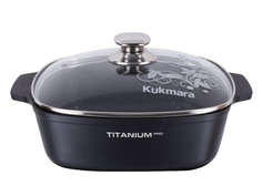 Кастрюля-жаровня Kukmara Titanium Pro 4L Black жкт41а