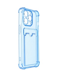 Чехол LuxCase для APPLE iPhone 13 Pro TPU с картхолдером Transparent-Blue 63536