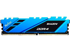 Модуль памяти Netac Shadow DDR4 DIMM 3200Mhz PC25600 CL16 - 8Gb Blue NTSDD4P32SP-08B