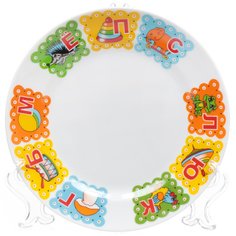 Тарелка детская керамика, Идиллия Азбука, 17.5 см, Добрушский фарфоровый завод, 7С1738Ф34