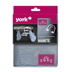 Салфетка бытовая для уборки, микрофибра, 40х50 см, с магнитом, York, 26260