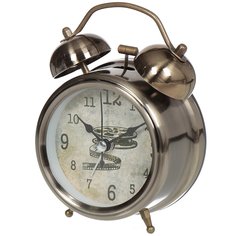 Часы-будильник настольные, 8х12 см, металл, стекло, Y070