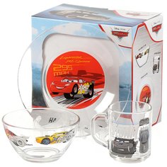 Набор детской посуды 3 шт, Тачки, Luminarc, 18C2048-CARS3P