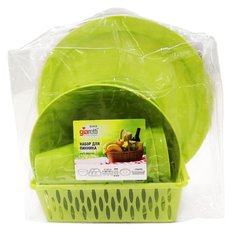 Набор для пикника 5 перс, в прозрачной сумке, оливковая роща, Giaretti, Bono, GR1810ОЛ