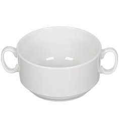 Бульонница керамика, 470 мл, Добрушский фарфоровый завод, 4С0677, белая