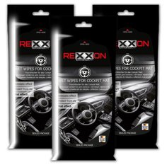 Салфетки влажные автомобильные для салона автомобиля, 25 шт, матовый эффект, Rexxon, 2-1-1-2М-1