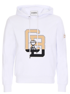 Худи хлопковое с принтом Iceberg