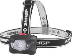 Фонарь Зубр ЭКСПЕРТ 56434 налобный светодиодный, 3Вт(120Лм)+4LED, линза коллиматор, 3 режима, 3ААА