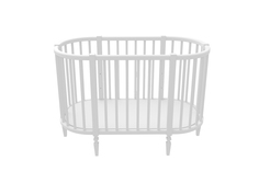Кроватка для новорожденного овальная (furni turni) белый 1291.0x887.0x690.0 см.