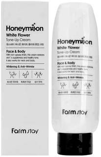 Крем для лица, выравнивающий тон кожи FarmStay Honeymoon White Flower Tone-Up Cream,150мл