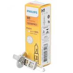 Лампа автомобильная Philips, Vision Premium Н1, 12258PRC1, 12v 55w, +30%