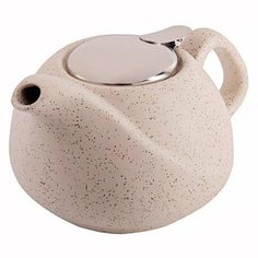 Чайник заварочный керамика, 0.75 л, с ситечком, Loraine, Бежевый, 29359