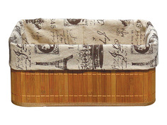Короба складные корзина складная, BLB-09-2, 320х230х140 мм, натуральная, бамбук, лен Рыжий Кот