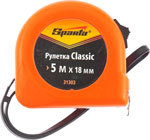 Рулетка Sparta 31303 Classic, 5 м х 18 мм, пластиковый корпус