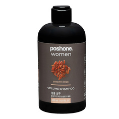 Шампунь Women Brown Rice для нормальных, сухих и поврежденных волос для придания объема 500 МЛ Poshone