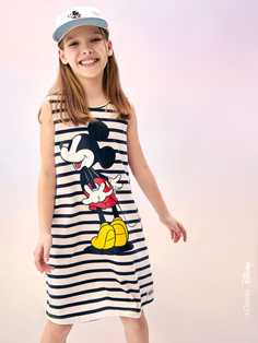 Трикотажное платье с принтом Disney Mickey Mouse для девочек (принт, 140) Sela