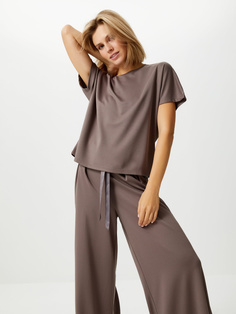 Трикотажная пижама (коричневый, L) Sela