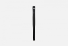 Пинцет чёрный матовый с плоскими кончиками Basicare