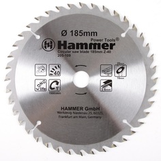 Диск пильный Hammer Flex 205-109 CSB WD 185мм*40*30/20/16мм по дереву