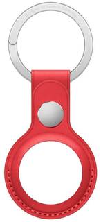 Чехол-брелок Devia Leather Key Ring для AirTag - Red