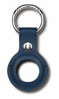 Чехол-брелок Devia Leather Key Ring для AirTag - Blue