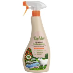 Экологичное чистящее средство BIOMIO BIO-CLEANER для ванной комнаты с экстрактом хлопка и ионами серебра с эфирным маслом грейпфрута 500 мл