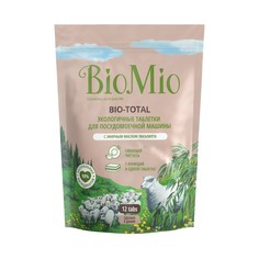 Экологичные таблетки BIOMIO BIO-TOTAL для посудомоечной машины с эфирным маслом эвкалипта 12 шт