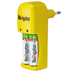 Батарейки, аккумуляторы, зарядные устройства зарядное устройство NAVIGATOR 2 разьема желтый