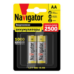 Батарейки, аккумуляторы, зарядные устройства аккумуляторы NAVIGATOR АА NiMH 2500Ма/Ч блистер 2шт
