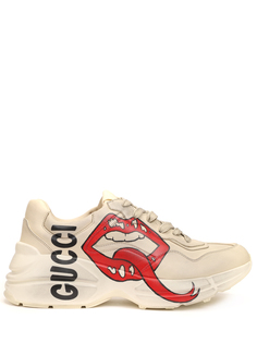 Кроссовки кожаные Rhyton Gucci