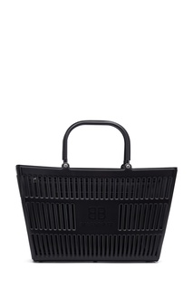 Черная кожаная сумка Mag Basket Balenciaga