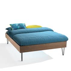 Кровать в винтажном стиле watford (laredoute) коричневый 164x44x204 см.