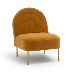 Кресло велюровое rainbow (laredoute) желтый 65x86x73 см.