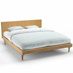 Кровать в винтажном стиле quilda (laredoute) коричневый 166x80x204 см.