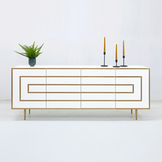 Тумба white&amp;brass (acwd) белый 180x70x45 см.