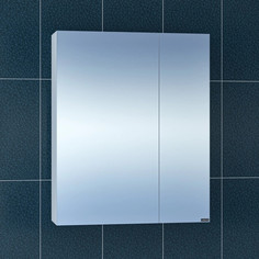 Зеркальный шкаф 56,5х73 см белый глянец Санта Стандарт 113004 Santa