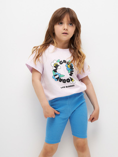 Велосипедки в рубчик для девочек (синий, 98) Sela