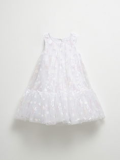 Платье с пайетками для девочек (белый, 116) Sela