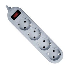 Сетевой фильтр Defender ES Lite 4 Sockets 1.8m Grey 99487