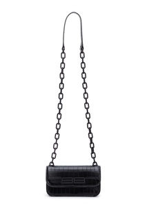 Черная сумка из кожи с тиснением Balenciaga