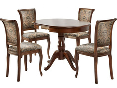 Обеденная группа стол и 4 стула (аврора) коричневый 82x75x82 см. Avrora