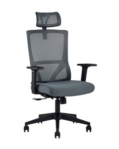 Кресло руководителя topchairs local (stoolgroup) серый 68x118x64 см.