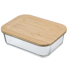 Контейнер для запекания и хранения smart solutions bamboo l (smart solutions) прозрачный 16x7x22 см.