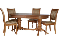 Обеденная группа стол и 4 стула (аврора) коричневый Avrora