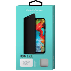 Чехол Book Case BoraSCO для IPhone X/ Xs, замша, сине-зеленый