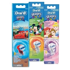 Насадки для зубных щеток Oral-B Kids Stages Cars Miki Princess (2шт)