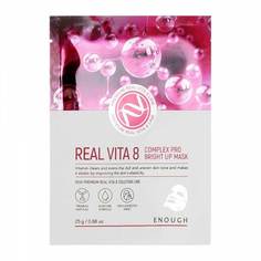 Маска тканевая Enough Real Vita 8 Complex Pro Bright up mask 25g