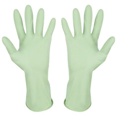 Перчатки многоразовые перчатки РЫЖИЙ КОТ латекс хлопковое напыление размер L
